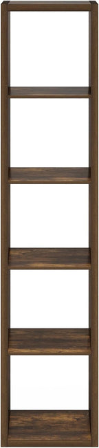 Furinno Cubicle Book Shelf, Vertical 5-Cube Bookshelf, Extra Thick Horizontally - Image 12