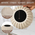 L'ARL GMVOI Large Decorative Bowl - Modern Handicraft Bowls for Home Decor - Fruit Bowl for Kitchen Counter - Key Bowl for Entryway Table - Ruffle Centerpiece Bowl Decor,Artificial Stone Beige - Image 4