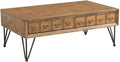 Pemberly Row Transitional Tanner 2PC Occasional Table Set, Light Walnut Finish by PEMBERLYROW