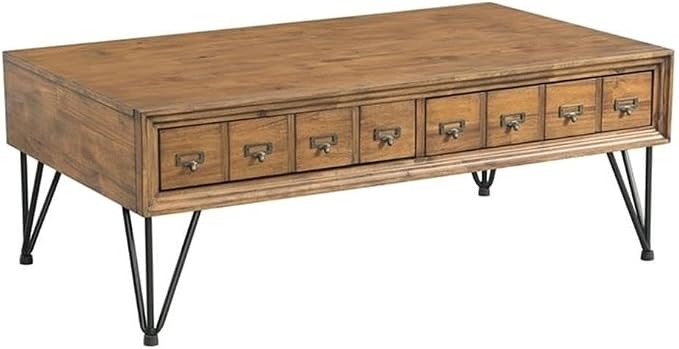Pemberly Row Transitional Tanner 2PC Occasional Table Set, Light Walnut Finish by PEMBERLYROW