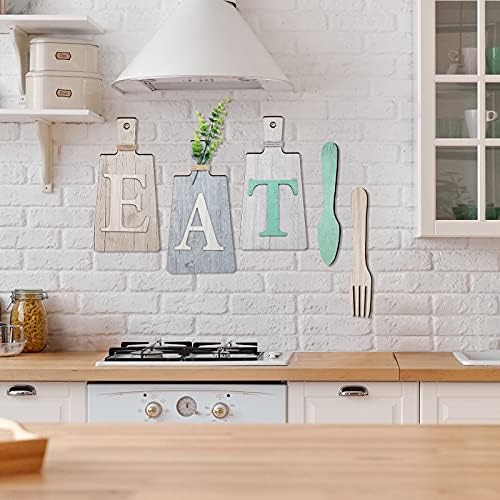 Jetec Cutting Board Eat Sign Set Wall Decor, Beige, Dark Gray, Gray White - Image 2