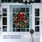 OUTXE Wreath Hanger for Front Door, Upgraded Suction Cup Reef Hook - Image 2