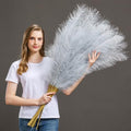 7 Pcs Faux Pampas Grass-45 Inches/3.75ft Large Boho Decor Fluffy Artificial Pompas Grass Décor Tall Vase Filler for Home Wedding Decoration (Silver, 7) by AuroraPrime