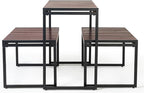Displays2go Rustic Wooden Nesting Display Tables - Image 3