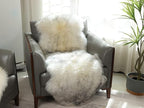 HUAHOO Premium Genuine Sheepskin Rug White Grey Real Australia Sheepskin - Image 4