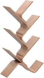 6-Tier Bamboo Tree Modern Bookshelf, Creative Curved Standing Bookcase Rack - Image 5