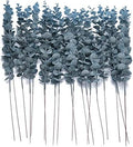 20 PCS 18.5" Artificial Eucalyptus Stems, Real Touch Leaves, Blue by FuleHouzz