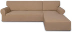 PureFit Stretch Sectional Couch Covers 2 pcs Non Slip L Shape Sofa Cover | by PureFit