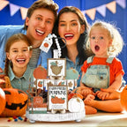Reallnaive 18 Pcs Fall Tiered Tray Decor Set Classic Wood Signs - Image 6