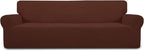Easy-Going Stretch 4 Seater Oversized Sofa Couch Cover Coffee | 1-Piece Extra by Easy-Going