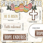 Easter Decorations - He Is Risen Cross Tiered Tray Decor - Faith Redeemed Religious Wooden Tabletop Sign - Farmhouse Easter Christian Home Decor Indoor - Spring Home Decor for Living Room, Kitchen Counter, Seasonal Farmhouse Display - Image 4