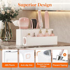Lifewit Hair Tool Organizer Dryer Holder Countertop with 4 Cups, White - Image 7