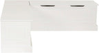 Linon Harris White Solid Pine Backless Nook - Image 10