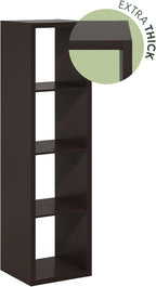 Furinno CUBICLE Book Shelf, Vertical 4-Cube Bookshelf, Extra Thick Horizontally - Image 8