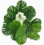 Artificial Shrubs Plant, CATTREE Fake Tropical Palm 2 Pack Taro Leaves Faux Greenery Bushes Realistic Monstera Farmhouse Plants for Home Kitchen Garden Bathroom Bedroom Decor Outdoor Indoor Decoration - Image 6