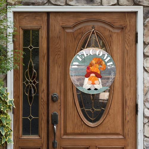 Interchangeable Gnome Welcome Door Sign Fall Halloween Decor - Image 4