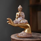 Buddha Statue for Home Decor Gold 8.7"- Buddha Statues for Zen Decor - Buddha Statue Large for Spiritual-Buddha Decor for Living Room-Buda–Indoor Buddha Gift for Relaxation, Meditation or Shrine - Image 3