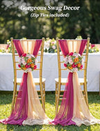 BLOSMON Fake Flower Centerpieces for Home Tables: 2 Pcs, Pink and Orange - Image 4