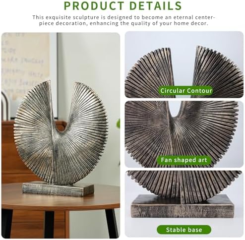 Modern Abstract Round Decorative Sculpture , Dining Living Room Desk Decor,Geometric Home Decor Statues,Shelf Top Decor Aesthetics,making it perfect for placing coffee tables or office shelves - Image 6