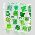 Motivational Office Decor - 4x4 inch Acrylic Sign, Green Desktop Decoration, Printed with Motivational Quotes, Perfect Wellness Gift for Positive Workspace, Gift for Women by MUZRUYOU