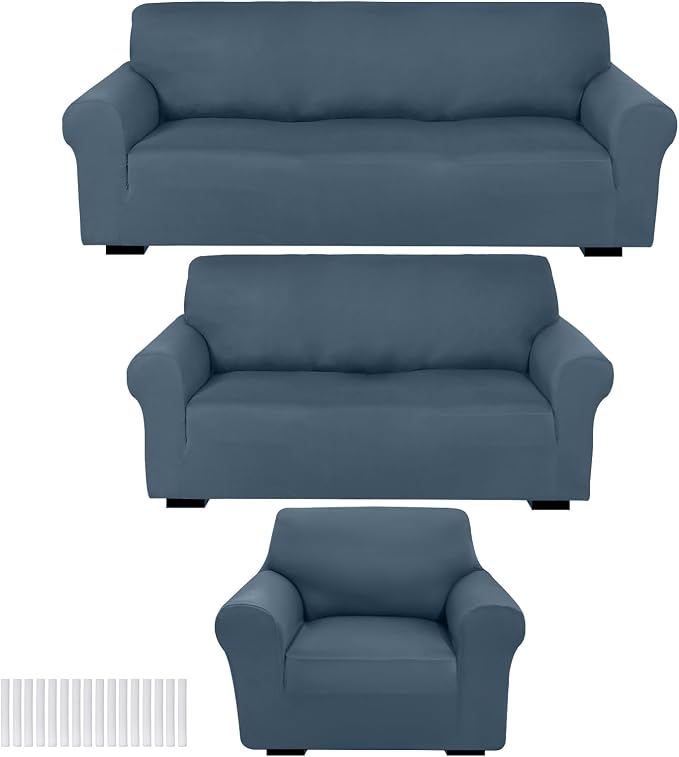 Peryiter 3 Pcs Couch and Loveseat Covers Set Sofa Cover by Peryiter