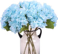 Kimura's Cabin 6pcs Fake Hydrangeas Flowers Artificial Hydrangea,Light Blue by WeddingPartyArrangementBouquetsDecorationArtificialFlowers