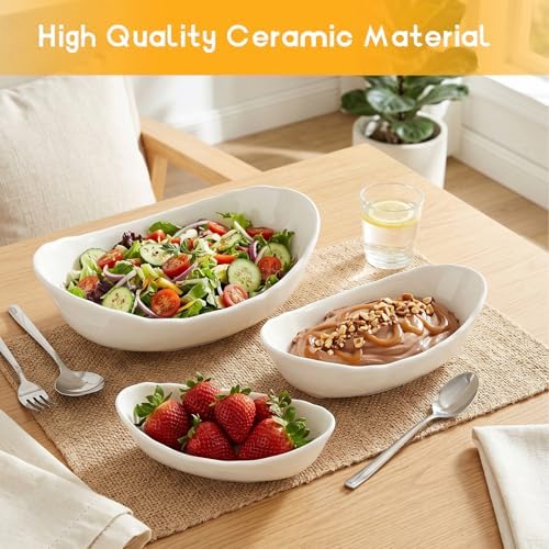 jessie 3 Tier Ceramic Fruit Basket for Kitchen Counter with Metal Stand, Fruit Bowls with Rack, Porcelain Bowls for Vegetable Bread Candy Snack Nuts Dessert Cake Tray - Image 3
