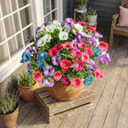 Colorful Artificial Morning Glory Flowers for Outdoor Planters, Premium UV Resistant Silk Faux Flowers for Porch, Hanging Basket & Window Box, Vibrant Garden Decor, No Pot, 13.3 Inch, 8 Bundles - Image 3