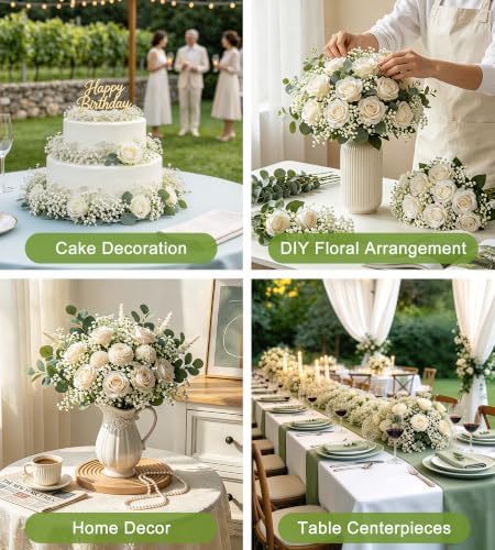 190 Pcs Babys Breath Artificial Flowers,Baby Breath Flowers Artificial Bulk - Image 2