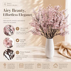 Mandy's 6 Bundles Artificial Light Pink Baby’s Breath Flowers - Image 2