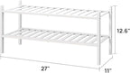 viewcare White Shoe Rack for Entryway, 2 Tier Shoe Organizer for Hallway Closet - Image 3