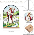 KOMI Jesus and Lambs Stand Statue Acrylic Catholic Icons Ornament Home Altar Decor Christian Gifts - Image 2