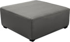 Super Stretch 40x40x15 inch Square Ottoman Cover- Soft Form Fit Ottoman Cover by UOIJAY