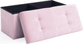 Storage Ottoman Bench Foldable Seat Footrest Shoe Bench End of Bed Storage by CUYOCA-MakeYouFeelComfort