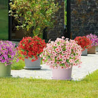 ATTGREAT Artificial Flowers for Outdoors UV Resistant, 12 Bundles(Pink) - Image 7