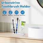 Toothbrush Holders for Bathrooms 304 Stainless Steel Quick Drying White - Image 2