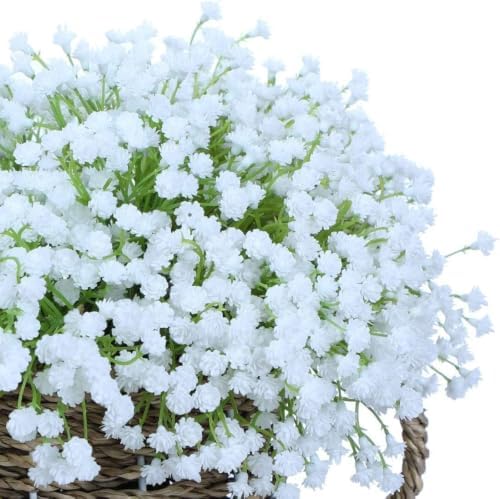 N&T NIETING Babys Breath Artificial Flowers Bulk Faux Flowers, 10Pcs, White - Image 6