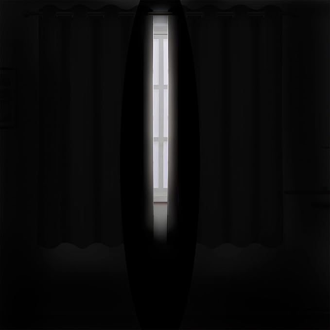 Light Beige Blackout Curtains 34 x 63 Inch Length/Set of 2 Curtain - Image 3