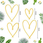 Pangda 4 Pieces Gold Metal Heart Wall Decor Ornaments, Gold - Image 2