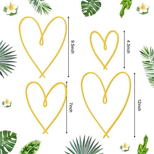Pangda 4 Pieces Gold Metal Heart Wall Decor Ornaments, Gold - Image 2