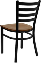 Flash Furniture 2 Pack HERCULES Series Black Ladder Back Metal Restaurant Chair - Image 5