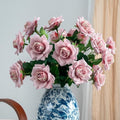 Artificial Flowers Artificial Roses Fake Roses 23.2In 20PCS Long Stem Artificial Flowers for Tall Vase Silk Rose Suitable for Indoor Wedding Party Decor Valentine's Day DIY Bouquet Spring,Pink by ENALGRE