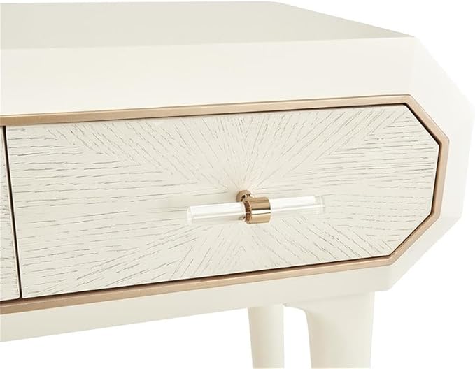MICHAEL AMINI La Rachelle 3 Drawer Console Table in Champagne Ivory - Image 8