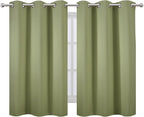 Sage Green Blackout Curtains/38 x 54 Inch/Set of Two Panels Grommet Living Room - Image 2