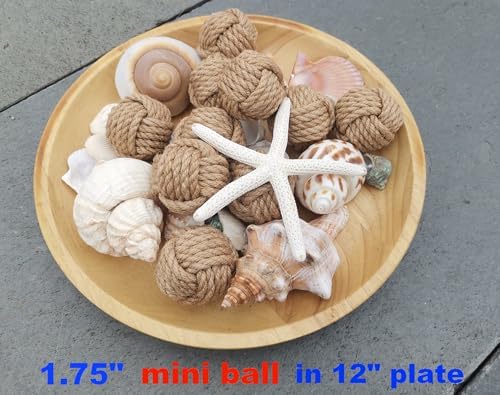 Elkpruu 10PCS Mini Orbs Decorative Balls for Centerpiece Bowls, Christmas Decorative Rope Balls for Bowls, Vase Filler, Decorative Bowl fillers for Farmehouse Coastal Nautical Table Decor - Image 5