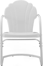 Crosley Furniture Tulip 2-Piece Outdoor Chair Set, Retro Metal Patio Chairs - Image 4