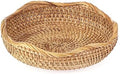 Hipiwe Natural Rattan Tray 8.5" Wicker Key Basket Bowl for Entryway Table by Hipiwe