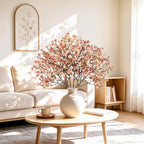 15Pcs Baby's Breath Artificial Flowers, Silk Gypsophila Stems, Beige Brown - Image 7