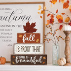 4 Pcs Fall Tiered Tray Decor, Wooden Fall Decorations for Home - Image 7