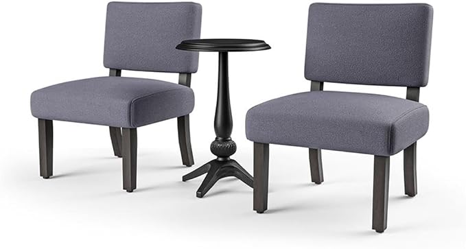 BOWERY HILL 3-Piece Wood Accent Table and Chair Set, Transitional Style by BOWERYHILL